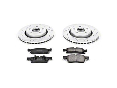 PowerStop Z23 Evolution Sport Brake Rotor and Pad Kit; Front (11-16 Jeep Grand Cherokee WK2 w/ Solid Rear Rotors, Excluding SRT & SRT8)