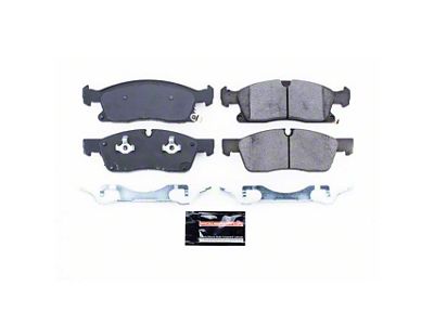 PowerStop Z23 Evolution Sport Carbon-Fiber Ceramic Brake Pads; Front Pair (16-21 Jeep Grand Cherokee WK2 w/ Vented Rear Rotors, Excluding SRT & Trackhawk)