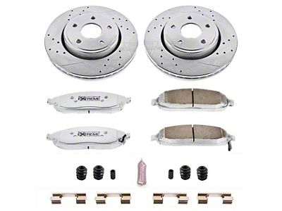 PowerStop Z26 Street Warrior Brake Rotor and Pad Kit; Front (05-10 Jeep Grand Cherokee WK, Excluding SRT8)