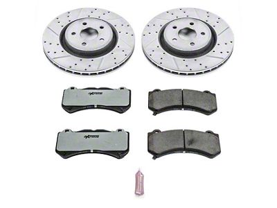 PowerStop Z26 Street Warrior Brake Rotor and Pad Kit; Front (12-21 Jeep Grand Cherokee WK2 SRT, SRT8, Trackhawk)