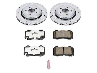 PowerStop Z26 Street Warrior Brake Rotor and Pad Kit; Rear (12-17 Jeep Grand Cherokee WK2 SRT, SRT8)