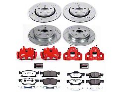 PowerStop Z36 Extreme Truck and Tow Brake Rotor, Pad and Caliper Kit; Front and Rear (11-16 Jeep Grand Cherokee WK2 w/ Solid Rear Rotors, Excluding SRT & SRT8)