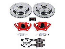 PowerStop Z36 Extreme Truck and Tow Brake Rotor, Pad and Caliper Kit; Rear (11-21 Jeep Grand Cherokee WK2 w/ Vented Rear Rotors, Excluding SRT, SRT8 & Trackhawk)