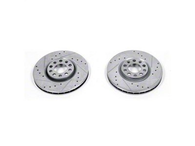 PowerStop Evolution Cross-Drilled and Slotted 5-Lug Rotors; Front Pair (15-23 Jeep Renegade BU)