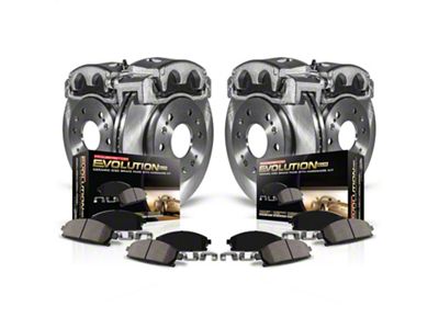 PowerStop OE Replacement 5-Lug Brake Rotor, Pad and Caliper Kit; Front and Rear (15-18 Jeep Renegade BU)