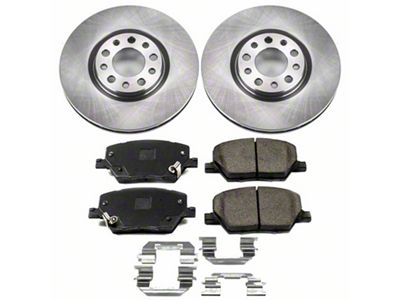 PowerStop OE Replacement 5-Lug Brake Rotor and Pad Kit; Front (15-23 Jeep Renegade BU)