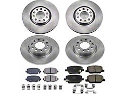 PowerStop OE Replacement 5-Lug Brake Rotor and Pad Kit; Front and Rear (15-23 Jeep Renegade BU)