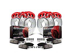 PowerStop Z23 Evolution Sport 5-Lug Brake Rotor, Pad and Caliper Kit; Front and Rear (15-18 Jeep Renegade BU)