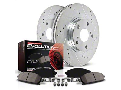 PowerStop Z23 Evolution Sport 5-Lug Brake Rotor and Pad Kit; Rear (15-23 Jeep Renegade BU)