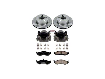 PowerStop OE Replacement Brake Rotor, Pad and Caliper Kit; Front (1999 Jeep Wrangler TJ w/ 3-Inch Cast Rotors; 00-06 Jeep Wrangler TJ)
