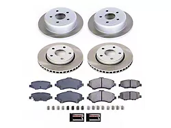 PowerStop Semi-Coated Brake Rotor and Pad Kit; Front and Rear (07-18 Jeep Wrangler JK)