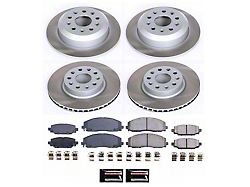 PowerStop Semi-Coated Brake Rotor and Pad Kit; Front and Rear (18-25 Jeep Wrangler JL w/ 328mm Solid Rear Rotors)