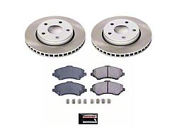 PowerStop Semi-Coated Brake Rotor and Pad Kit; Front (07-18 Jeep Wrangler JK)