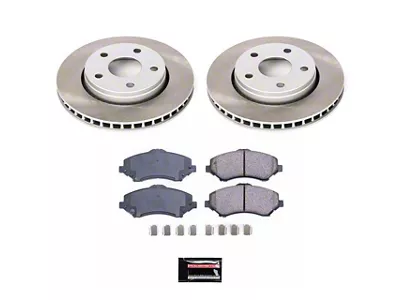 PowerStop Semi-Coated Brake Rotor and Pad Kit; Front (07-18 Jeep Wrangler JK)
