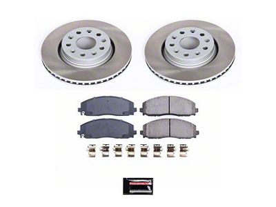 PowerStop Semi-Coated Brake Rotor and Pad Kit; Front (18-25 Jeep Wrangler JL w/ 342mm Solid Rear Rotors)