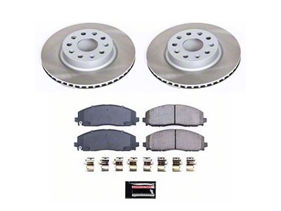 PowerStop Semi-Coated Brake Rotor and Pad Kit; Front (18-25 Jeep Wrangler JL w/ 328mm Solid Rear Rotors)
