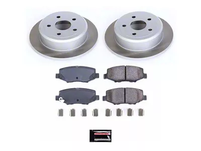 PowerStop Semi-Coated Brake Rotor and Pad Kit; Rear (07-18 Jeep Wrangler JK)