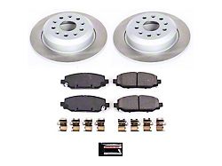 PowerStop Semi-Coated Brake Rotor and Pad Kit; Rear (18-25 Jeep Wrangler JL w/ 342mm Solid Rear Rotors)