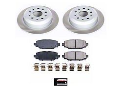 PowerStop Semi-Coated Brake Rotor and Pad Kit; Rear (18-25 Jeep Wrangler JL w/ 328mm Solid Rear Rotors)