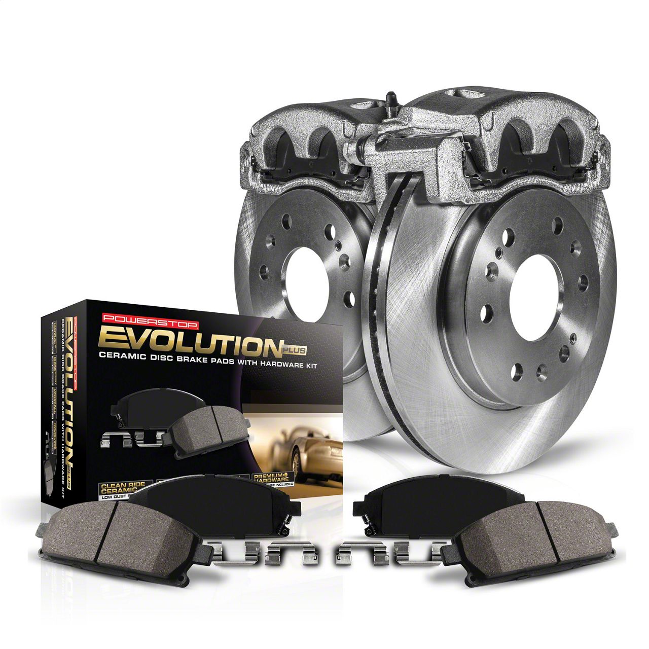 PowerStop Jeep Wrangler Z17 Evolution Plus Brake Rotor, Pad and Caliper
