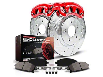 PowerStop Z23 Evolution Sport Brake Rotor, Pad and Caliper Kit; Front (18-25 Jeep Wrangler JL w/ 328mm Solid Rear Rotors)