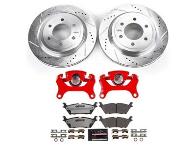 PowerStop Z36 Extreme Truck and Tow Brake Rotor, Pad and Caliper Kit; Front (18-25 Jeep Wrangler JL w/ 328mm Solid Rear Rotors)