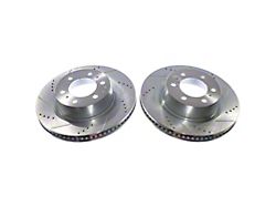 PowerStop Evolution Cross-Drilled and Slotted 6-Lug Rotors; Rear Pair (24-26 Tacoma, Excluding SR, SR5, Pre Runner & TRD PreRunner)