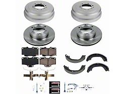 PowerStop OE Replacement 6-Lug Brake Rotor, Drum and Pad Kit; Front and Rear (95-02 4WD Tacoma; 98-02 Tacoma Pre Runner)