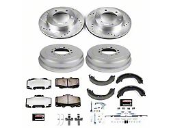 PowerStop Z36 Extreme Truck and Tow 6-Lug Brake Rotor, Drum and Pad Kit; Front and Rear (95-02 4WD Tacoma; 98-02 Tacoma Pre Runner)