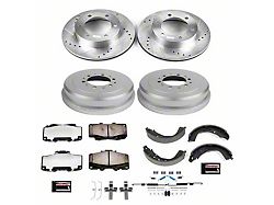 PowerStop Z36 Extreme Truck and Tow 6-Lug Brake Rotor, Drum and Pad Kit; Front and Rear (03-04 Tacoma w/o VDC)
