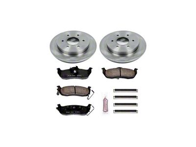 PowerStop OE Replacement 6-Lug Brake Rotor and Pad Kit; Rear (04-15 Titan)