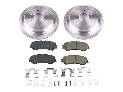 PowerStop OE Replacement 6-Lug Brake Rotor and Pad Kit; Rear (17-24 Titan)