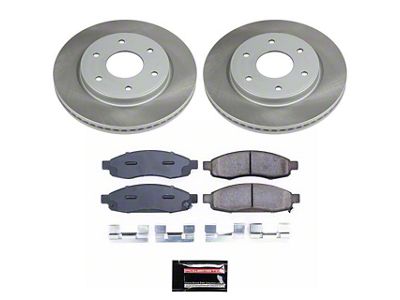 PowerStop Semi-Coated 6-Lug Brake Rotor and Pad Kit; Front (3/05-07 Titan)