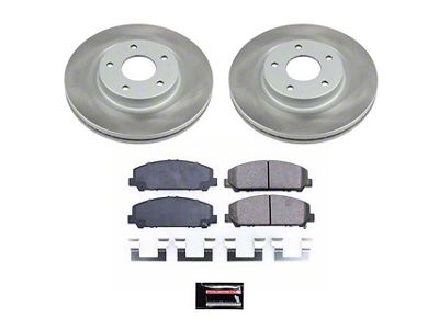 PowerStop Semi-Coated 6-Lug Brake Rotor and Pad Kit; Front (08-10 Titan)