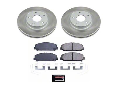 PowerStop Semi-Coated 6-Lug Brake Rotor and Pad Kit; Front (11-24 Titan)