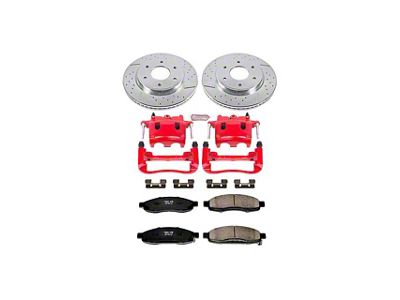 PowerStop Z23 Evolution Sport 6-Lug Brake Rotor, Pad and Caliper Kit; Front (3/05-07 Titan)