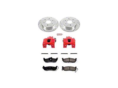 PowerStop Z23 Evolution Sport 6-Lug Brake Rotor, Pad and Caliper Kit; Rear (04-15 Titan)