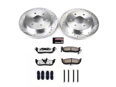 PowerStop Z36 Extreme Truck and Tow 6-Lug Brake Rotor and Pad Kit; Rear (04-15 Titan)