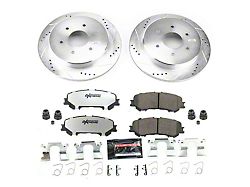 PowerStop Z36 Extreme Truck and Tow 6-Lug Brake Rotor and Pad Kit; Rear (17-24 Titan)