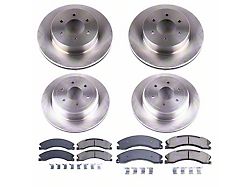 PowerStop OE Replacement 6-Lug Brake Rotor and Pad Kit; Front and Rear (16-24 Titan XD)