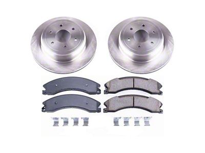 PowerStop OE Replacement 6-Lug Brake Rotor and Pad Kit; Rear (16-24 Titan XD)
