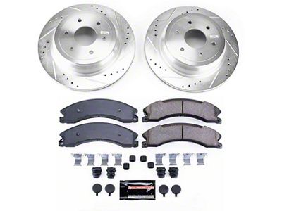 PowerStop Z23 Evolution Sport 6-Lug Brake Rotor and Pad Kit; Rear (16-24 Titan XD)