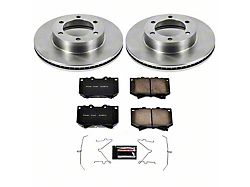 PowerStop OE Replacement 6-Lug Brake Rotor and Pad Kit; Front (00-02 Tundra w/ S13WE Front Caliper Casting)