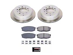 PowerStop Semi-Coated 5-Lug Brake Rotor and Pad Kit; Rear (07-21 Tundra)
