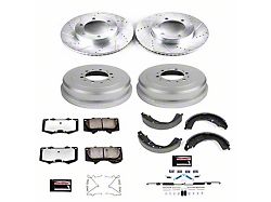 PowerStop Z36 Extreme Truck and Tow 6-Lug Brake Rotor, Drum and Pad Kit; Front and Rear (Late 03-06 Tundra)