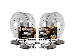 PowerStop Z36 Extreme Truck and Tow Brake Rotor and Pad Kit; Front and Rear (16-21 Jeep Grand Cherokee WK2 w/ Vented Rear Rotors, Excluding SRT & Trackhawk)