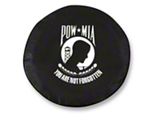 POW-MIA Spare Tire Cover; Black (66-18 Jeep CJ5, CJ7, Wrangler YJ, TJ & JK)