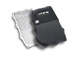 PPE Heavy-Duty Cast Aluminum Transmission Oil Pan; Black (20-23 3.0L EcoDiesel Jeep Gladiator JT w/ Automatic Transmission)