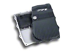 PPE Heavy-Duty Cast Aluminum Transmission Oil Pan; Black (20-25 3.6L Jeep Gladiator JT w/ Automatic Transmission)