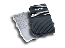 PPE Heavy-Duty Cast Aluminum Transmission Oil Pan; Brushed (20-25 3.6L Jeep Gladiator JT w/ Automatic Transmission)